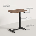Standing Rolling Desk With Hidden Wheels