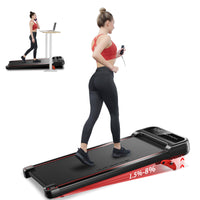 RHYTHM FUN Walking Pad Treadmill with Incline Under Desk Treadmill