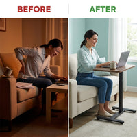 Standing Rolling Desk With Hidden Wheels — Before & After