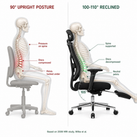 Ergonomic Office Chair Built for All-Day Comfort, 4D Headrest, Lumbar Support, Footrest Included — product view 10