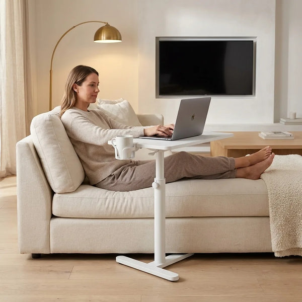 Standing Rolling Desk With Hidden Wheels | ErgoBackShield